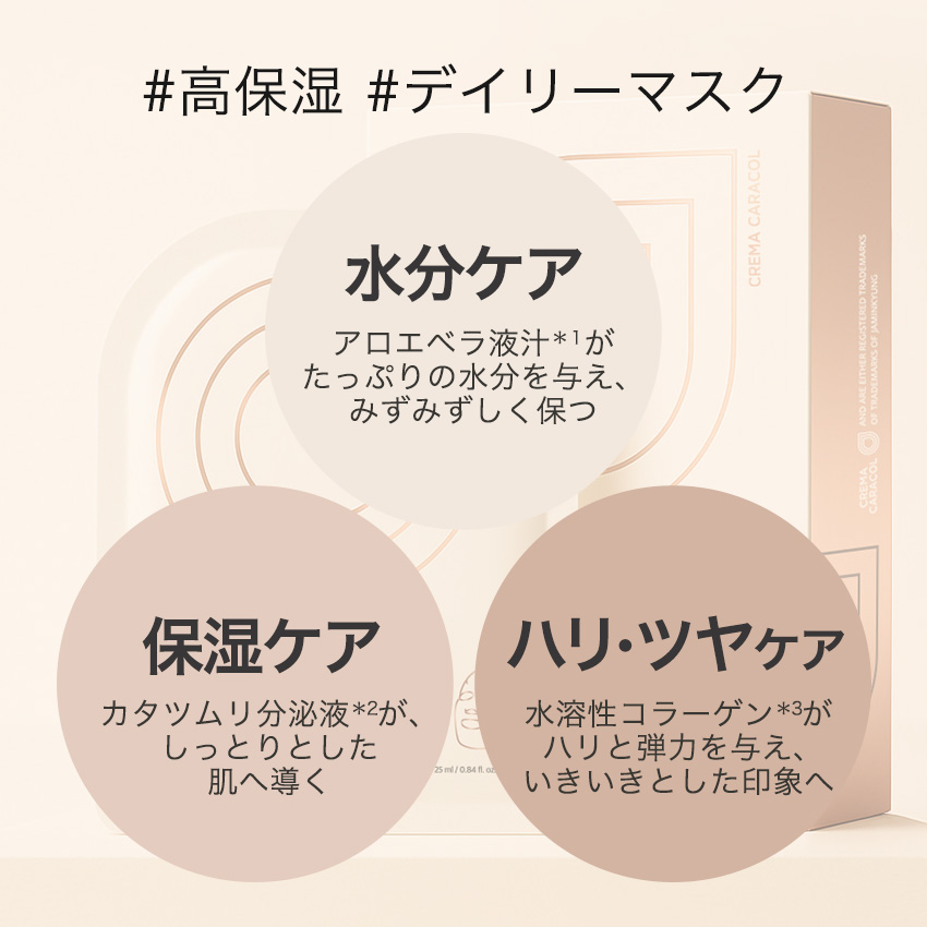 ジャミンギョン 【カタツムリ シートマスク】10回分 パック ジャミンギョン クレマカラコール オリジナルシートパック 25 g x10枚 の画像